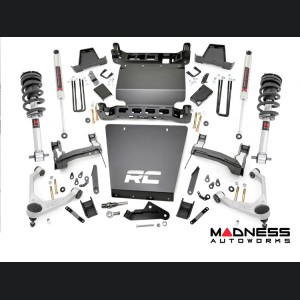 Chevy Silverado 1500 4WD Suspension Lift Kit w/ Forged Upper Control Arms - 7" Lift - M1 Struts Front/ M1 Shocks Rear